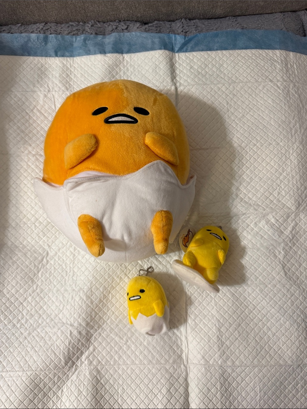 Gudetama Yellow Plush Egg Pet Toy Set - Soft Yellow Plush